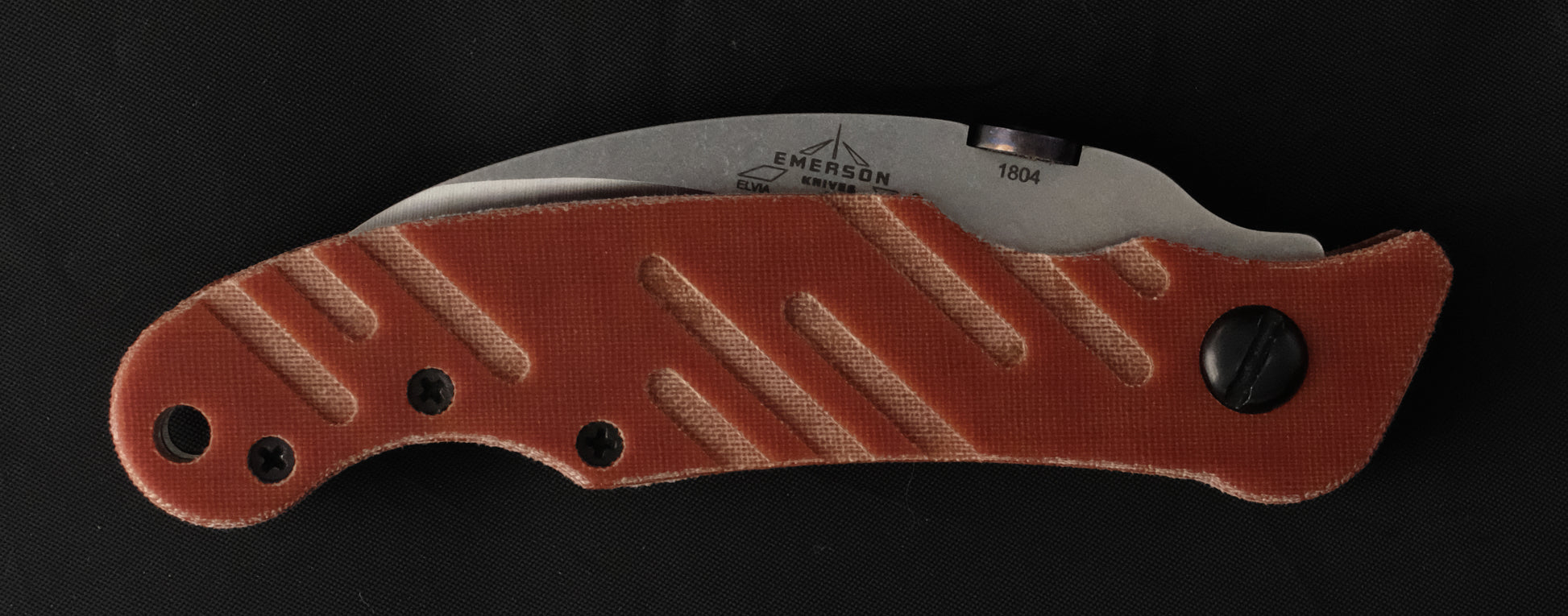 Emerson Elvia Scale - GRIP in Maroon Linen Micarta